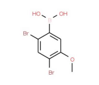 2,4-Dibromo-5-methoxyphenylboronic acid (CAS 89677-46-3) - chemical structure image
