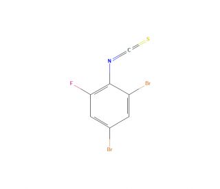 2,4-Dibromo-6-fluorophenyl isothiocyanate (CAS 244022-67-1) - chemical structure image