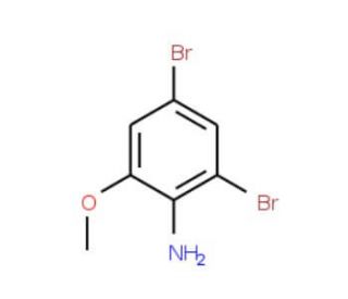 2,4-Dibromo-6-methoxyaniline (CAS 88149-47-7) - chemical structure image