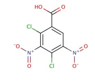 2,4-Dichloro-3,5-dinitrobenzoic acid (CAS 52729-03-0) - chemical structure image