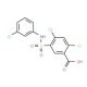2,4-Dichloro-5-(3-chloro-phenylsulfamoyl)-benzoic acid (CAS 21525-21-3) - chemical structure image