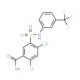 2,4-Dichloro-5-(3-trifluoromethyl-phenylsulfamoyl)-benzoic acid (CAS 21525-24-6) - chemical structure image