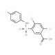 2,4-Dichloro-5-(4-fluoro-phenylsulfamoyl)-benzoic acid - chemical structure image