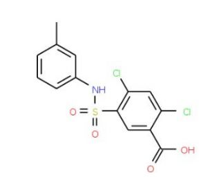 2,4-Dichloro-5-m-tolylsulfamoyl-benzoic acid - chemical structure image