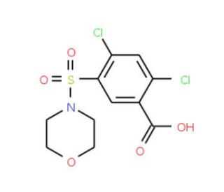 2,4-Dichloro-5-(morpholine-4-sulfonyl)-benzoic acid - chemical structure image