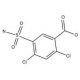 2,4-Dichloro-5-sulfamoylbenzoic acid (CAS 2736-23-4) - chemical structure image