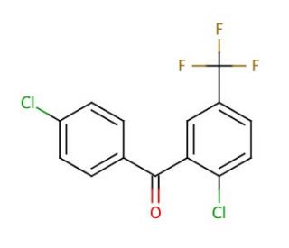 2,4-Dichloro-5-(trifluoromethyl)benzophenone (CAS 95998-69-9) - chemical structure image