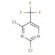 2,4-Dichloro-5-(trifluoromethyl)pyrimidine (CAS 3932-97-6) - chemical structure image