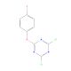 2,4-Dichloro-6-(4-fluorophenoxy)-1,3,5-triazine (CAS 112748-46-6) - chemical structure image