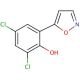 2,4-Dichloro-6-(5-isoxazolyl)phenol (CAS 288401-44-5) - chemical structure image