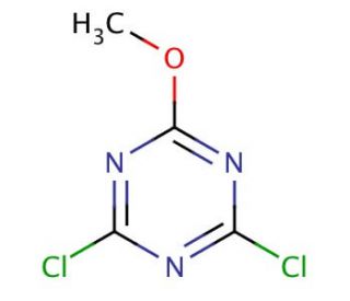 2,4-Dichloro-6-methoxy-1,3,5-triazine (CAS 3638-04-8) - chemical structure image