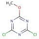 2,4-Dichloro-6-methoxy-1,3,5-triazine (CAS 3638-04-8) - chemical structure image