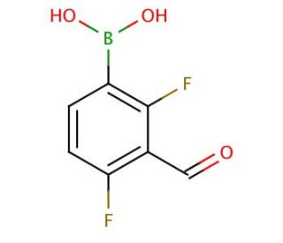 2,4-Difluoro-3-formylphenylboronic acid (CAS 870718-06-2) - chemical structure image