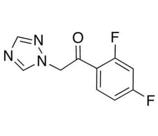 2,4-Difluoro-&alpha;-(1H-1,2,4-triazolyl)acetophenone (CAS 86404-63-9) - chemical structure image