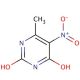 2,4-Dihydroxy-6-methyl-5-nitropyrimidine (CAS 16632-21-6) - chemical structure image