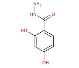 2,4-Dihydroxybenzoic acid, hydrazide (CAS 13221-86-8) - chemical structure image
