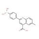 2-(4-Dihydroxyborane)phenyl-4-carboxy-6-methylquinoline (CAS 373384-16-8) - chemical structure image