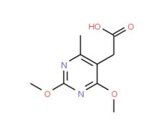 (2,4-Dimethoxy-6-methyl-pyrimidin-5-yl)-acetic acid - chemical structure image