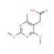 (2,4-Dimethoxy-6-methyl-pyrimidin-5-yl)-acetic acid - chemical structure image