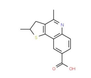 2,4-Dimethyl-2,3-dihydro-thieno[3,2-c]quinoline-8-carboxylic acid - chemical structure image