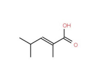 2,4-Dimethyl-2-pentenoic acid (CAS 21016-46-6) - chemical structure image