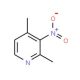 2,4-Dimethyl-3-nitropyridine (CAS 1074-76-6) - chemical structure image