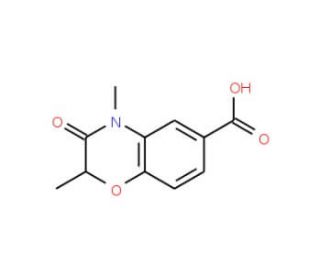 2,4-Dimethyl-3-oxo-3,4-dihydro-2H-1,4-benzoxazine-6-carboxylic acid - chemical structure image