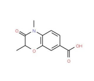 2,4-Dimethyl-3-oxo-3,4-dihydro-2H-1,4-benzoxazine-7-carboxylic acid - chemical structure image