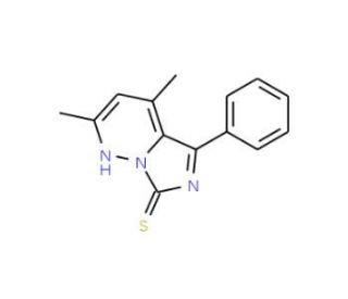 2,4-dimethyl-5-phenylimidazo[1,5-b]pyridazine-7-thiol (CAS 54221-54-4) - chemical structure image