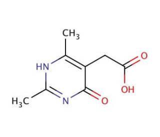 (2,4-dimethyl-6-oxo-1,6-dihydropyrimidin-5-yl)acetic acid - chemical structure image