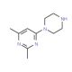 2,4-Dimethyl-6-piperazin-1-yl-pyrimidine (CAS 887686-65-9) - chemical structure image