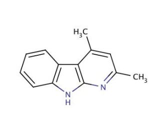 2,4-Dimethyl &alpha;-Carboline (CAS 13315-71-4) - chemical structure image