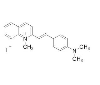 2-[4-(Dimethylamino)styryl]-1-methylquinolinium iodide (CAS 3915-61-5) - chemical structure image