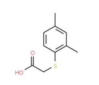 [(2,4-dimethylphenyl)thio]acetic acid (CAS 75243-12-8) - chemical structure image