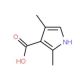2,4-Dimethylpyrrole-3-carboxylic acid (CAS 17106-13-7) - chemical structure image