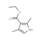 2,4-Dimethylpyrrole-3-carboxylic acid ethyl ester (CAS 2199-51-1) - chemical structure image
