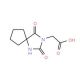 (2,4-dioxo-1,3-diazaspiro[4.4]non-3-yl)acetic acid (CAS 714-72-7) - chemical structure image