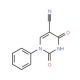 2,4-Dioxo-1-phenyl-1,2,3,4-tetrahydro-5-pyrimidinecarbonitrile (CAS 6275-84-9) - chemical structure image