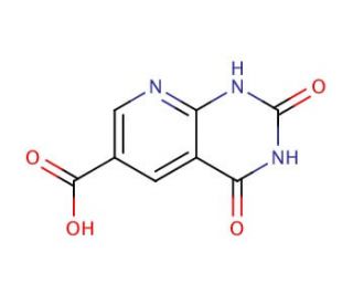 2,4-dioxo-1H,2H,3H,4H-pyrido[2,3-d]pyrimidine-6-carboxylic acid (CAS 343347-07-9) - chemical structure image