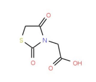 (2,4-Dioxo-thiazolidin-3-yl)-acetic acid (CAS 31061-24-2) - chemical structure image