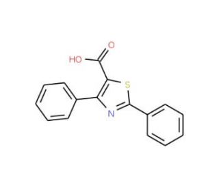 2,4-diphenyl-1,3-thiazole-5-carboxylic acid (CAS 502935-47-9) - chemical structure image