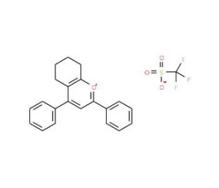 2,4-Diphenyl-5,6,7,8-tetrahydrochromenyliumtrifluoromethanesulfonate (CAS 81128-01-0) - chemical structure image