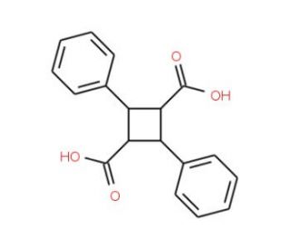 2,4-Diphenyl-cyclobutane-1,3-dicarboxylic acid - chemical structure image