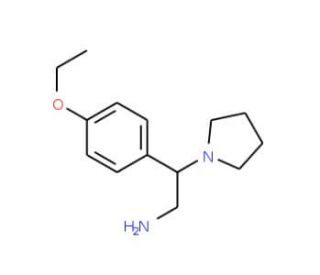2-(4-Ethoxy-phenyl)-2-pyrrolidin-1-yl-ethylamine (CAS 31466-56-5) - chemical structure image