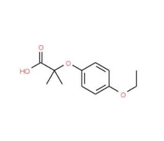 2-(4-ethoxyphenoxy)-2-methylpropanoic acid (CAS 154548-95-5) - chemical structure image