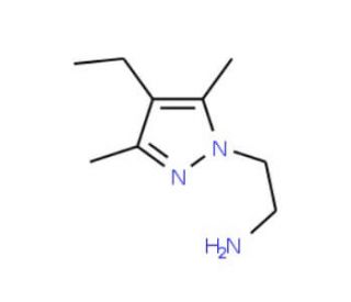 [2-(4-ethyl-3,5-dimethyl-1H-pyrazol-1-yl)ethyl]amine (CAS 562815-62-7) - chemical structure image