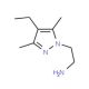 [2-(4-ethyl-3,5-dimethyl-1H-pyrazol-1-yl)ethyl]amine (CAS 562815-62-7) - chemical structure image
