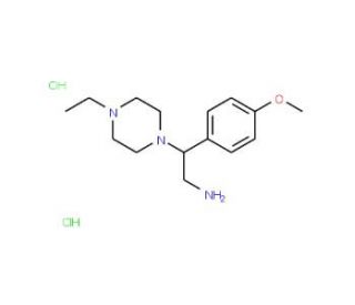 2-(4-Ethyl-piperazin-1-yl)-2-(4-methoxy-phenyl)-ethylamine dihydrochloride - chemical structure image