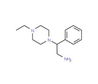 2-(4-Ethyl-piperazin-1-yl)-2-phenyl-ethylamine - chemical structure image