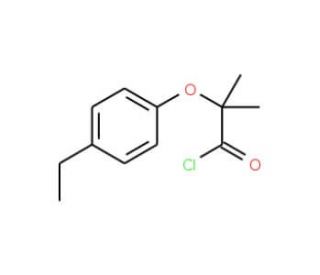 2-(4-ethylphenoxy)-2-methylpropanoyl chloride - chemical structure image